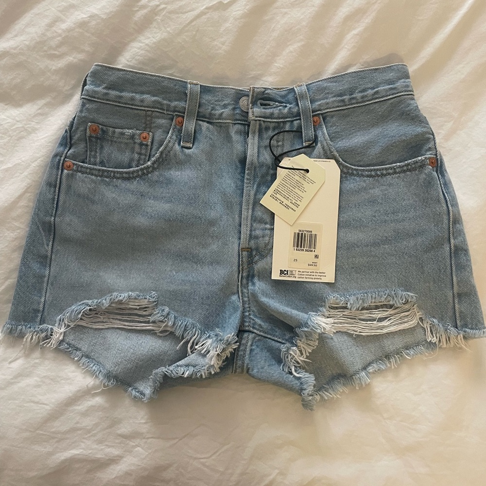 Levi High Waisted Jean Shorts